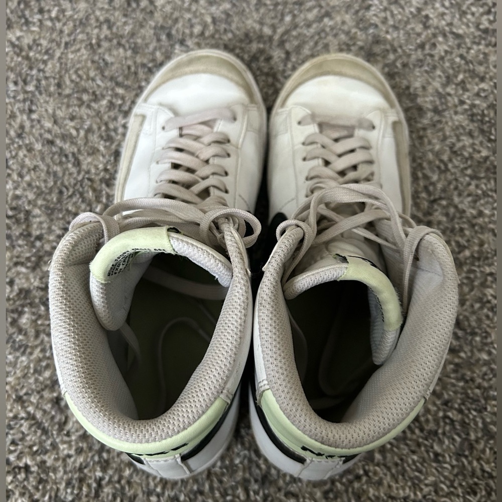 Nike Blazers High-Top Sneakers White and Black size 6.5Y - Picture 5 of 7
